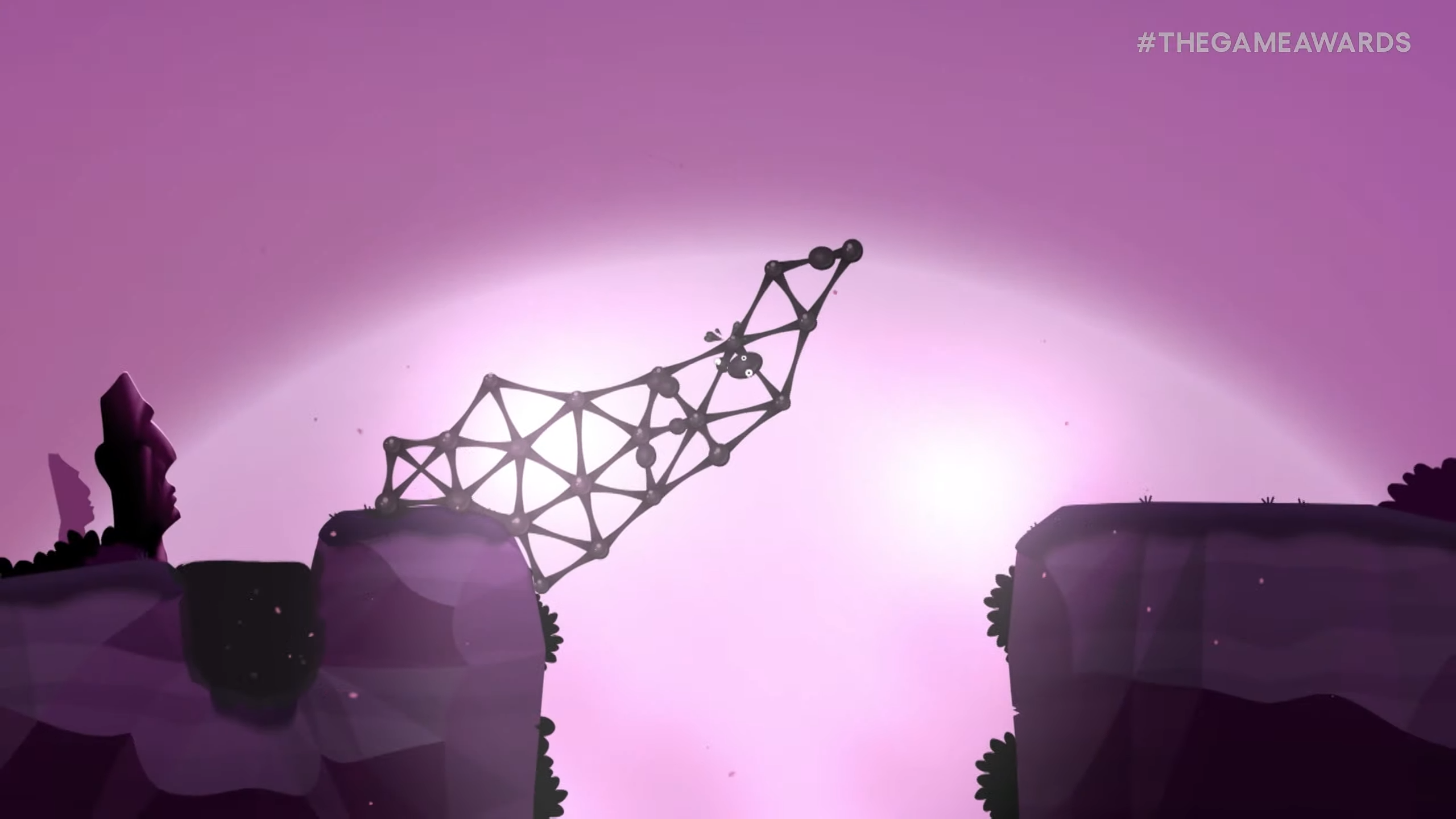 Physics-based bridge building returns in this screenshot from World of Goo 2.