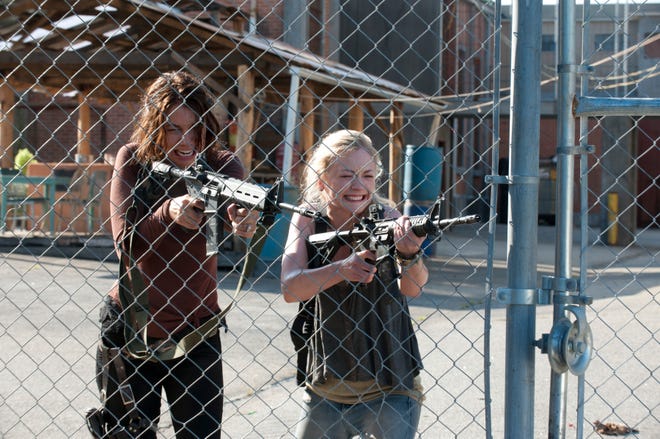 The Walking Dead season 4 episode 8 -- Maggie Greene (Lauren Cohan) and Beth Greene (Emily Kinney)