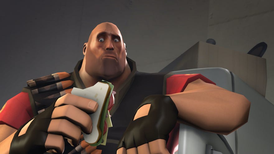 The heavy weapons guy eating a sandwich in Team Fortress 2