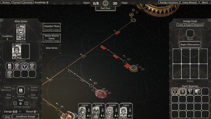 A solar system consisting of three planets in The Banished Vault