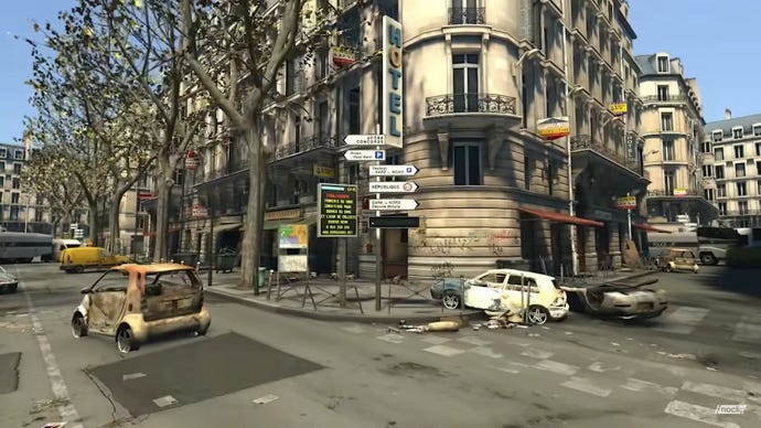 A Parisian street corner in the cancelled The Crossing