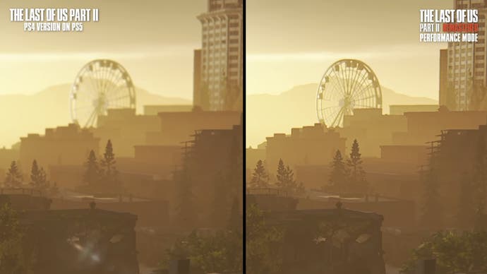 last of us part 2 remastered vs ps5 enhancements: missing depth of field blur
