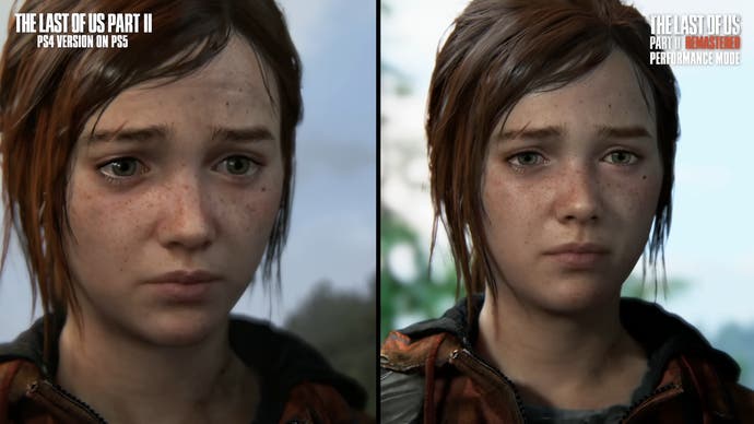 last of us part 2 remastered vs ps5 enhancements: different ellie appearance in cutscene