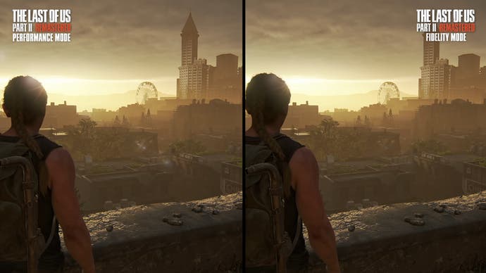 last of us part 2 remastered performance vs fidelity mode: distant detail