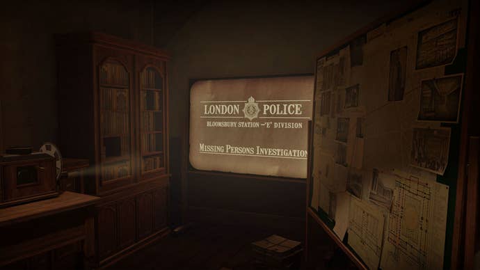 The opening of The Room VR: A Dark Matter shows that a missing person investigation is going on in a London Police office