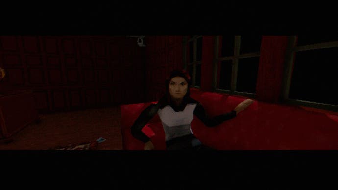 Captura de pantalla de la revisión de Tartarus Key, con Alex despertándose en un sofá en una mansión misteriosa