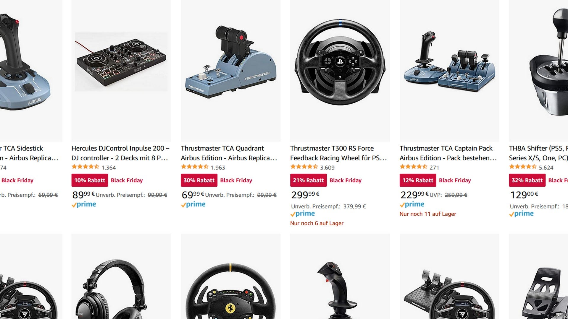 Thrustmaster Black Friday Deals Lenkräder, Sticks und mehr deutlich