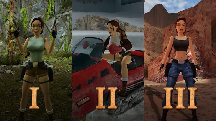 Lara Croft in Tomb Raider 1, 2, and 3 Remastered