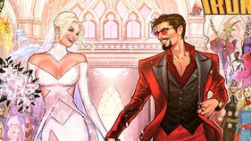 Tony Stark and Emma Frost's wedding