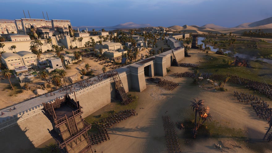 The walls of Mennefer are being breached in Total War: Pharaoh