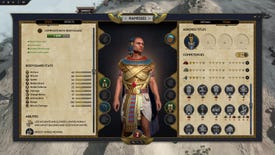 The character screen for Ramesses in Total War: Pharaoh