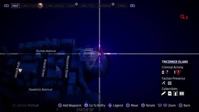 1st Tricorner Island Batarang location