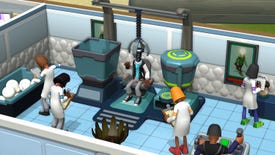 Students tinker in a medical lab in a screenshot from Two Point Campus: Medical School