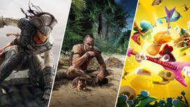 Artwork from left to right: Assassin's Creed Liberation, Far Cry 3, and Rayman Legends