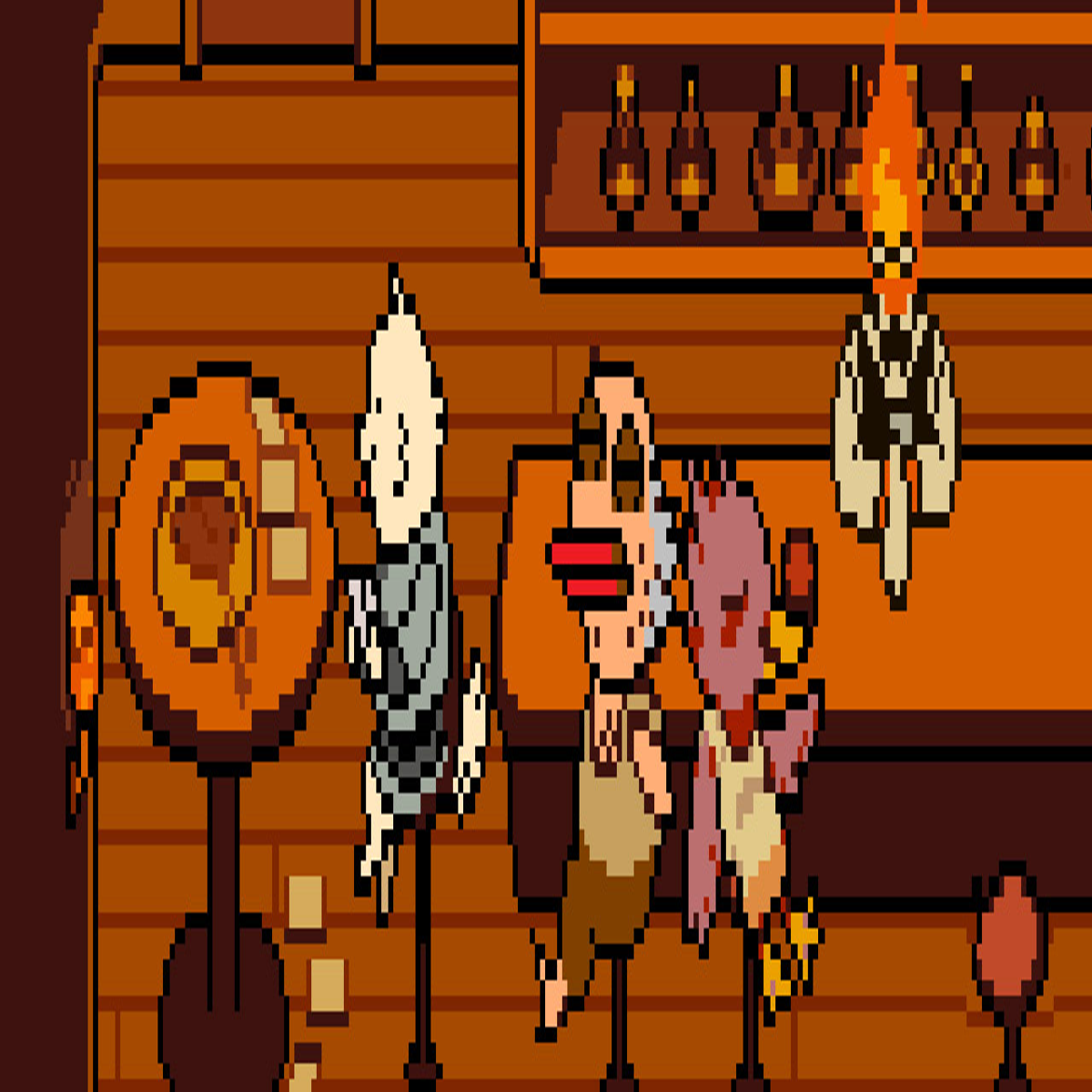 Grillby's bar. Undertale. Screenshot by the author.