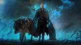 Dragon Age Dreadwolf artwork showing antihero/villain Solas and a menacing dark wolf.