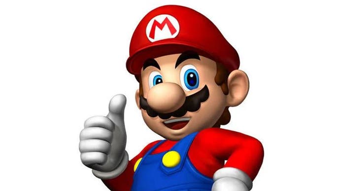 Mario gives a thumbs up.
