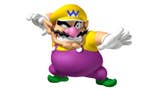 Nintendo artwork showing Wario dressed in his classic yellow cap and purple overalls, striking a sneaky pose.