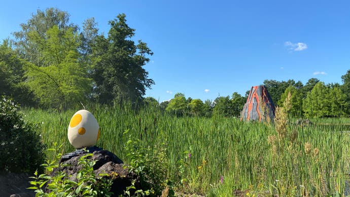 One of the themed biomes at Pokémon Go Fest 2022.