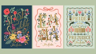 Graphic featuring Jane Austen covers