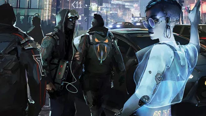 Cyberpunk Red tabletop RPG artwork.