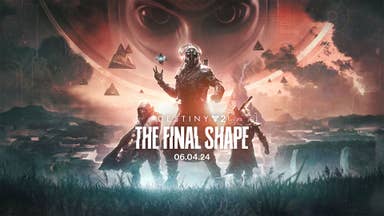 Destiny: The Final Shape expansion artwork shows three Guardian characters standing in front of the evil Pyramid Ships as the franchise's final battle begins.