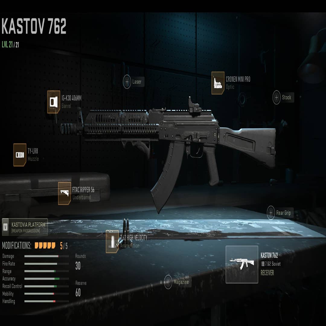 Kastov 762 Warzone 2: Qual é a melhor classe para o fuzil de