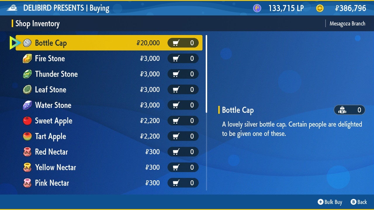 How to get Bottle Caps and Gold Bottle Caps in Pokémon Scarlet and