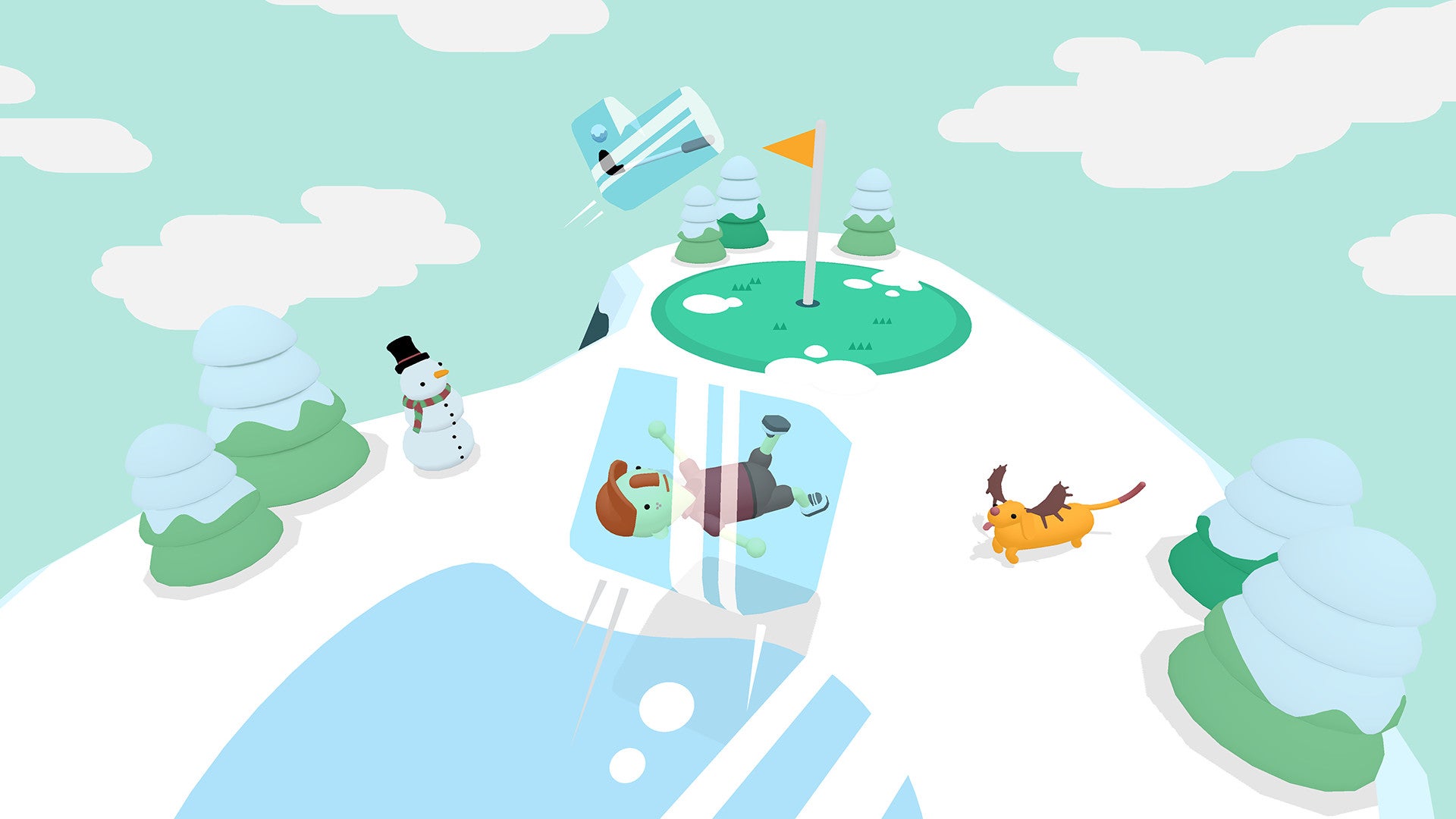 高爾夫球手在高爾夫球場上投擲了高爾夫球場的高爾夫球場