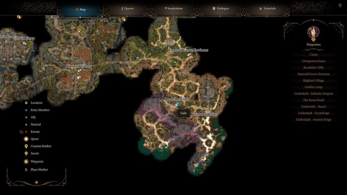 Karte Bild von Gales Standort