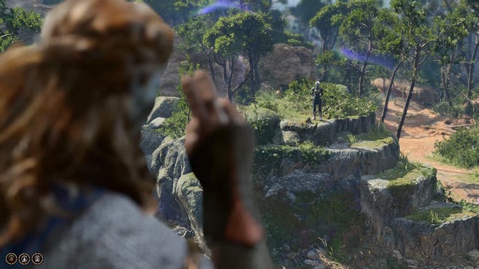 Zwischensequenz von Minhara spricht durch Telepathie in der Ferne zu einer dichtenden Hauptfigur