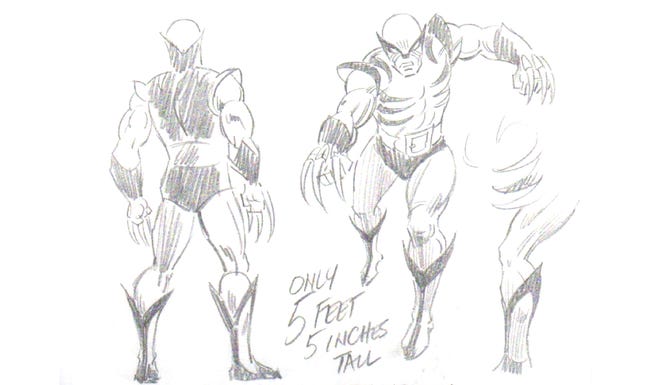 Wolverine original design sketch