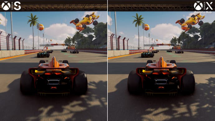 Captura de pantalla de Xbox Series X vs Series del Crew Motorfest