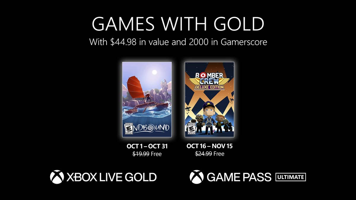 Dit zijn de gratis Xbox Games with Gold voor oktober Eurogamer