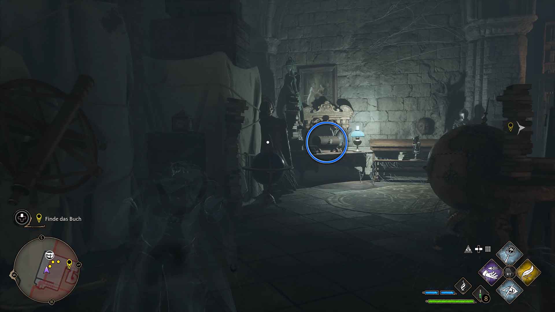 Hogwarts Legacy Geheimnisse der verbotenen Abteilung In Bibliothek schleichen, Schlüssel