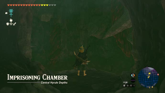 Link enters the Imprisoning Chamber in The Legend of Zelda: Tears of the Kingdom