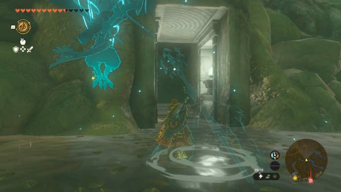 Link looks at a doorway at the Faron Zonai Ruins in The Legend of Zelda: Tears of the Kingdom
