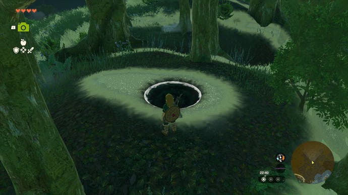 Link standing by the fourth Dragon Tear in The Legend of Zelda: Tears of the Kingdom.
