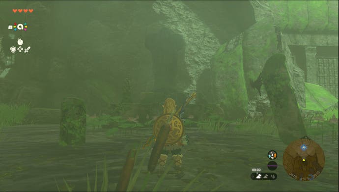 Lien dans les ruines de Zonai dans la légende de Zelda: larmes du royaume