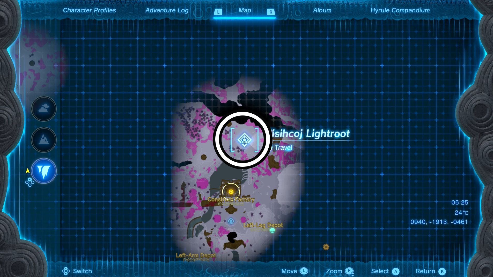 Lightroot Location Map How to complete Right-Leg Depot in Zelda Tears of the Kingdom ...