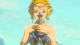 Zelda holding the Master Sword