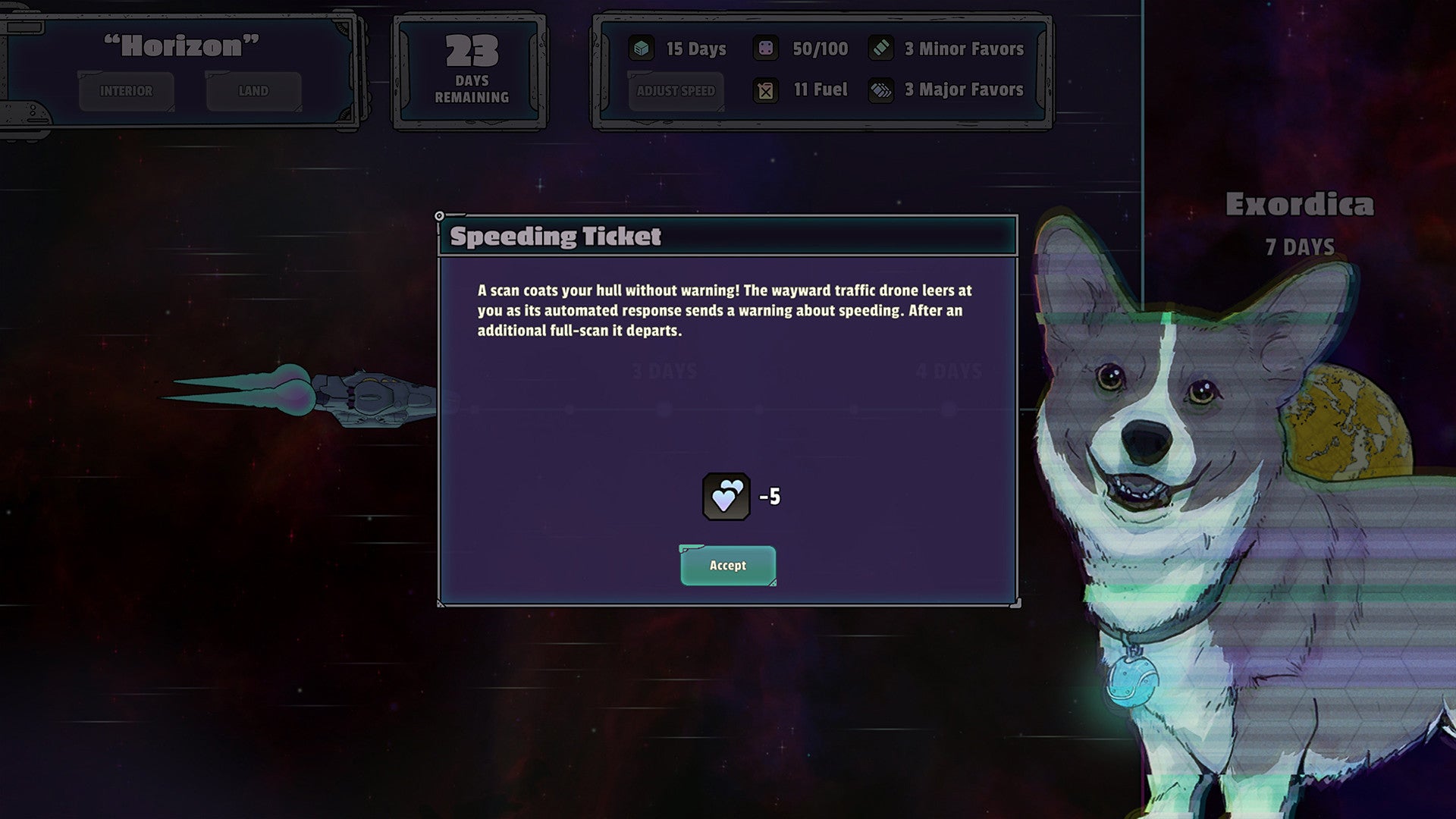 Image for Pull heists as a sentient spaceship in A Long Journey To An Uncertain End