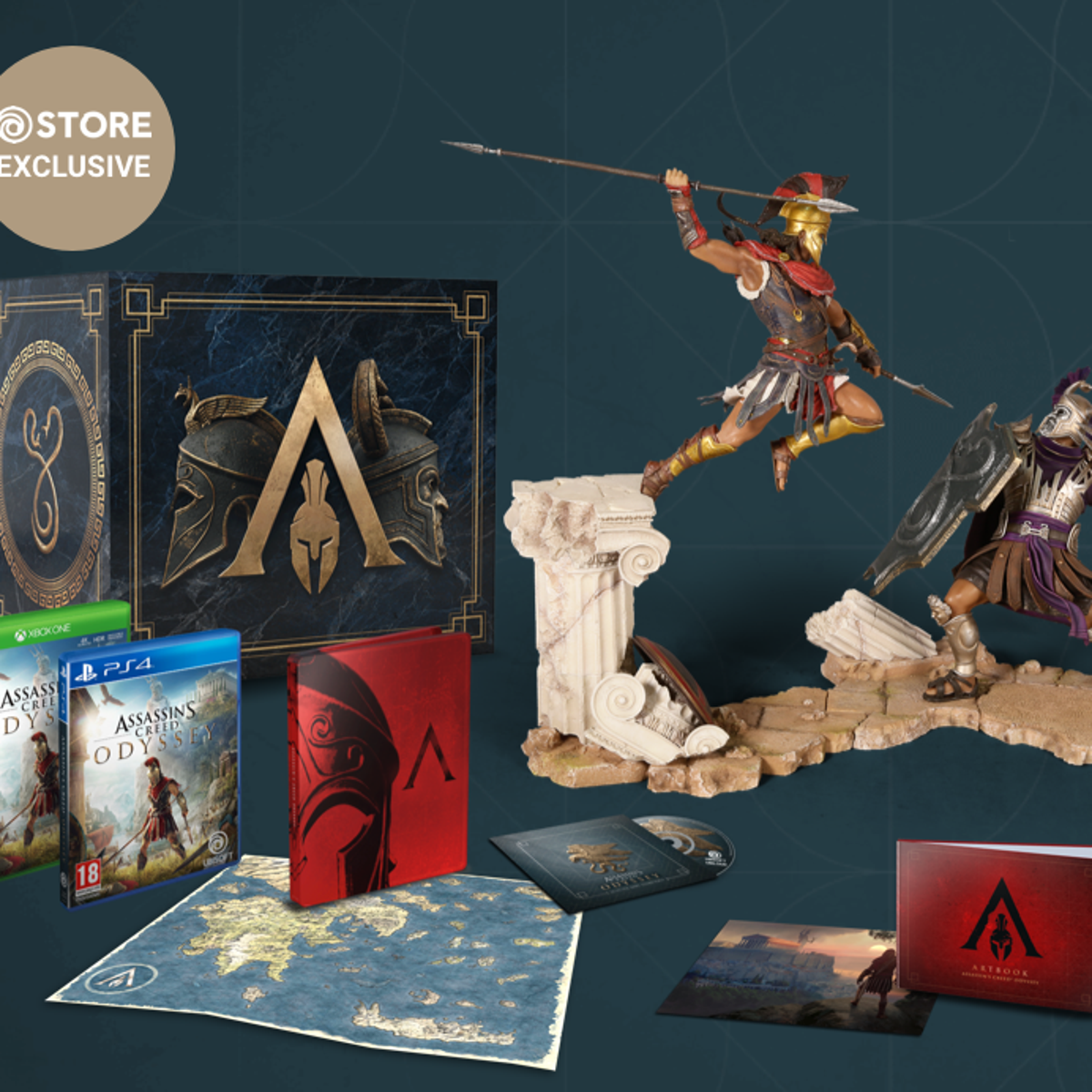 Assassin s creed odyssey editions. Assassin's Creed Odyssey Pantheon Edition. Ассасин Крид Одиссея артбук. Assassin's Creed Odyssey наборы. Assassins Creed Odyssey диорама.