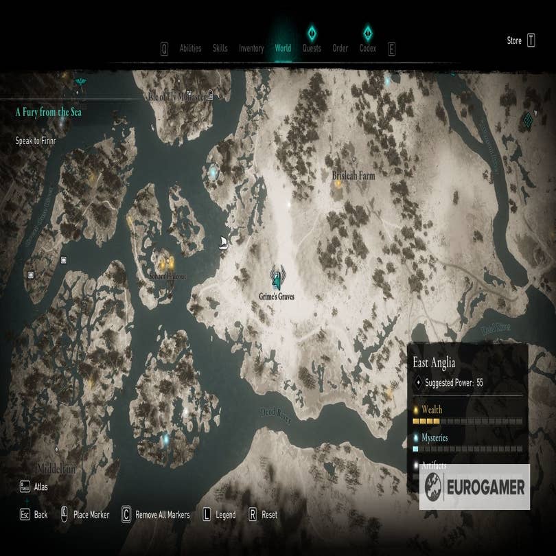 Mapa do tesouro de Essex- Assassin's Creed Valhalla 