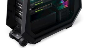 Image for It's silly, but I'm actually in love with the two little trolley wheels on Acer's Orion 9000 mega rig