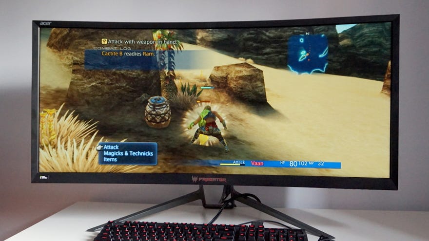 A photo of the Acer Predator Z35p gaming monitor