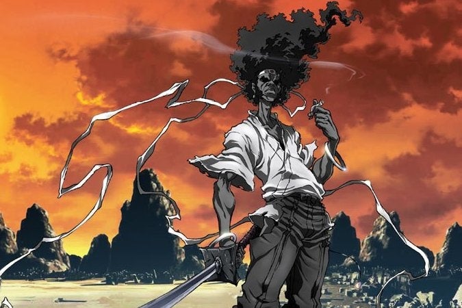 Afro Samurai black background anime afro weapon sword HD wallpaper   Peakpx