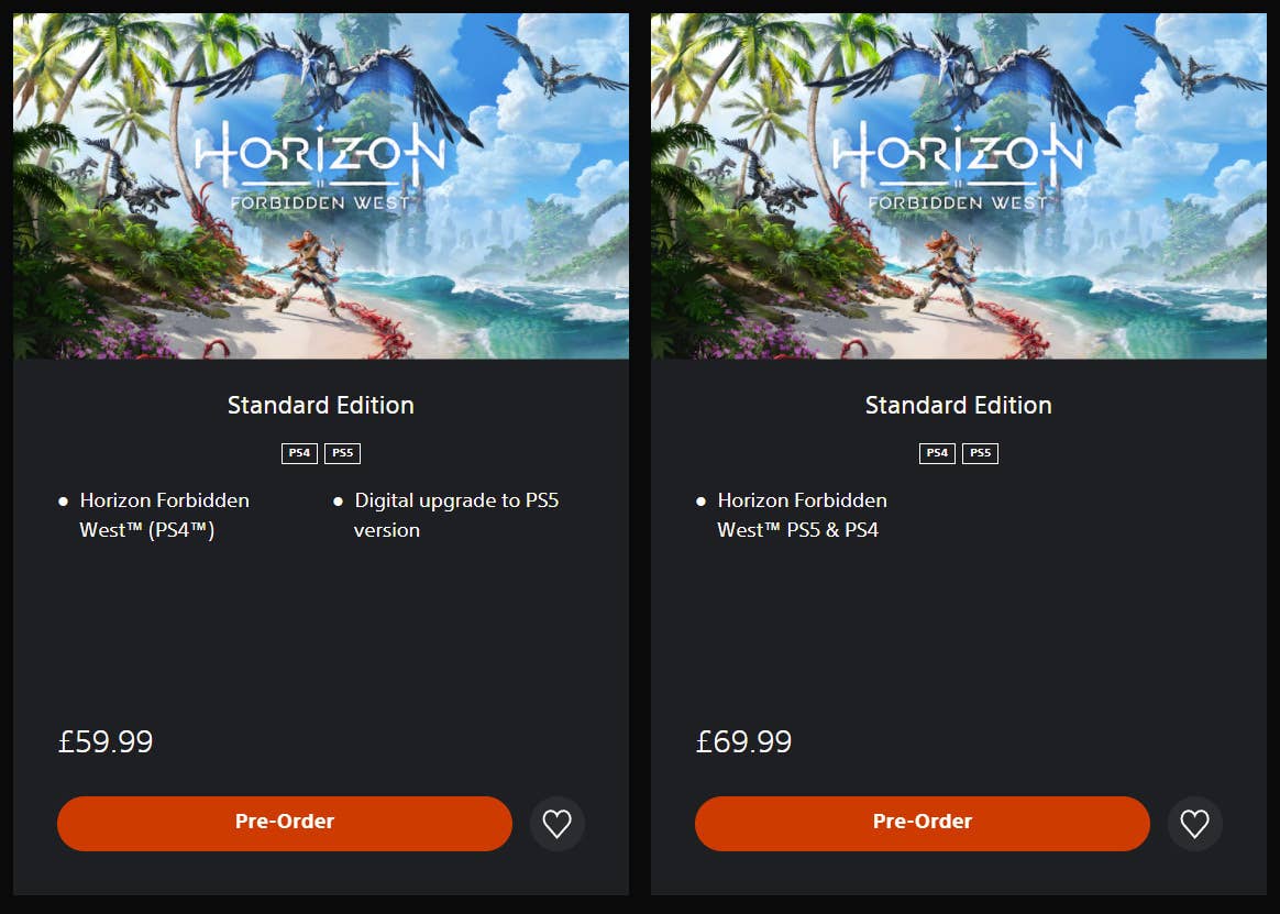 Sony updates Horizon Forbidden West's store page, as fans say pricing  unclear