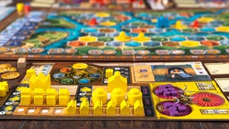 A layout image of Age of innovation board game.