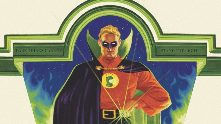 Alan Scott stands ready as Green Lantern
